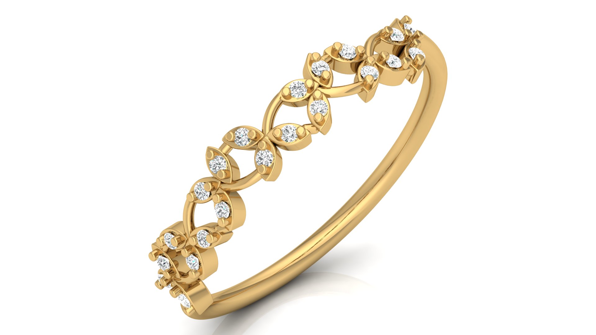 Mable Petal Design Diamond Ring